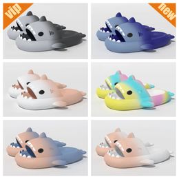 Shark Massage Bottom Slippers for Adult Couples Anti slip Bathroom Slippers Outdoor 2024 Slippers couple cute orange lovely Colours eva solid Hotel family Colours PU