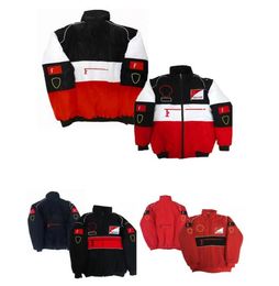2024 new F1 racing suit men and women fall and winter cotton padded jacket same style customized
