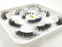 False Eyelashes 25Pairs 25 Mm 3d Mink Lashes Bulk Faux With Custom Box Wispy Natural Pack Short Wholes1841398