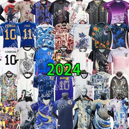 Giappone 2022 Maglie da Calcio Cartoon Japan ISAGI ATOM TSUBASA MINAMINO ASANO DOAN KUBO ITO DONNA KIT BAMBINI Uniformi giapponesi 18 19 20 21 22 Japanese Fans Versione giocatore