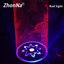 RED Hookah Laser Light Bar Wine Liquor Round Luminous Base Arabic Hookah Accessories R/G/B Optional For Party KTV ClubDIY party 240510