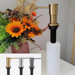 Liquid Soap Dispenser Kitchen Sink Built In Countertop Pump Head Brushed Gold Stainless Steel Detergent Bottle Dish