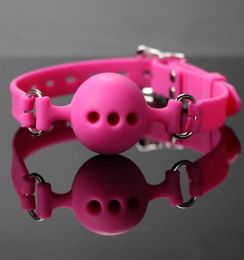 Pink 3 Sizes Choose Silicone Ball Silicone Mouth Gag Sex Products Toys BDSM Bondage Adults Games Mouth Stuffed Open Mouth Gags Y187360604
