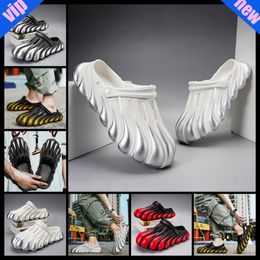 Painted Five Claw Golden Dragon EVA Hole Shoes with a Feet Feeling Thick Sole Sandals Beach Men's Shoes Toe Wrap Breathable Slippers 2024 size 40-45 soft