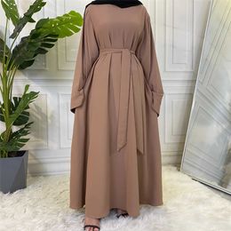 Ethnic Clothing Muslim Fashion Hijab Dubai Abaya Long Dresses Women With Sashes Islam Clothing Abaya African Dresses For Women Musulman Djellaba T240510SJVS