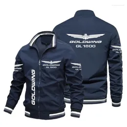 Men's Jackets Fashion Brand Leisure Spring And Autumn Gol Delng Logo Jacket Print Bomber Baseball Suit Racing Coat