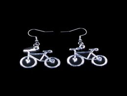 New Fashion Handmade 3123mm Bike Bicycle Earrings Stainless Steel Ear Hook Retro Small Object Jewelry Simple Design For Women Gir6275398