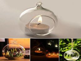 Borosilicate Glass Crystal Glass Hanging Candle Holder Candlestick Home Wedding Party Dinner Decor Grass Candle Holder2290104