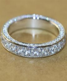 Choucong Brand New Vintage Fine Jewelry Circle Ring Full White Topaz CZ Diamond Eternity Party Women Wedding Bridal Ring 3307124