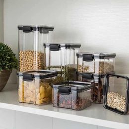 Storage Bottles Kitchen Organisers For Pantry Containers Fridge Organiser Jars With Lid Plastic Container Spices Boxes