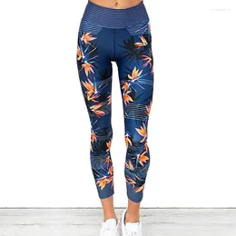 Yoga Outfits High Waist Pants Women's Fitness Sport Leggings Stripe Printing Elastic Gym Workout Tights Running Trousers Plus Size