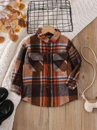 Jackets Baby Infant Kids Fall And Winter Clothes Long Sleeve Fashion Children Girls Boys Flannel Thick Coat