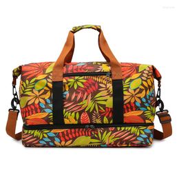 Outdoor Bags Women Trolley Sleeve Bag Oxford Cloth Fitness Storage Handbag Large Capacity Everyday Overnight Female Yoga