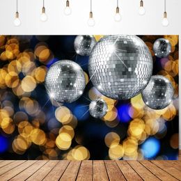 Party Decoration 1.5 1M Disco Background Cloth Ball Neon Music Adult Birthday Theme Decorat