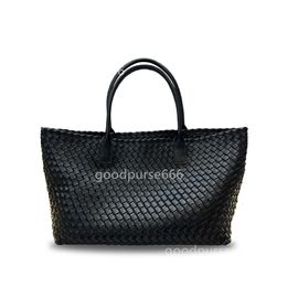 Tote Women BottegVenet Lady Bag Bags Cabat 2024 Totes New Woven Basket Cowhide Holder Extra Large Capacity Underarm Handheld Female Handbag B0RQ