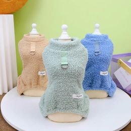 Dog Apparel Multi Colors Four Legs Warm Chihuahua Overalls For Dogs Pet Clothes Autumn And Winter Fluffy Jacket