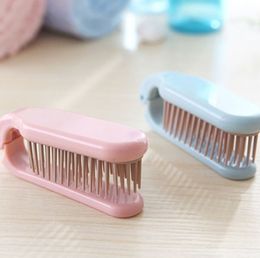 Travel Portable Fashion Comb Folding Anti-static Plastic Not easy to break Comb Hair Brush Compact Pocket Size Purse Hair Tool