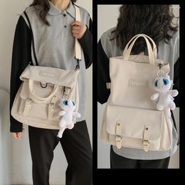 Bag Schoolbag Female Korean Harajuku Ulzzang High School College Student Class Simple Wild Ins Multi-purpose Backpack Couple