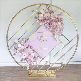 Candle Holders Painted Colour Stainless Steel Metal Arch Round Wedding Decoration Backdrop Supplies AB0905