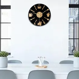 Wall Clocks Minimalist Simple Clock 12" Acrylic For Shop Cafe Decoration