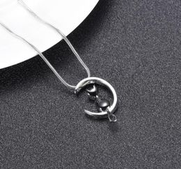 hh10504 I Love you to the Moon Cat Shape Jewellery Cremation Jewellery Pet Ashes Urns Necklace Memorial Pendant For WomenMen wholes1995779