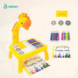 Children Led Projector Art Drawing Board Table Toys Kids Painting Board Desk Arts Crafts Educational Learning Paint Tools Toys 240510