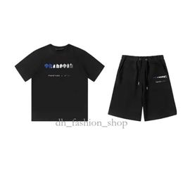 Trapstar Men's T-Shirts Track Suits Designer Embroidery Letter Luxury Two-Piece With Summer Sports Fashion Cotton Cord Top Short Sleeve Size S M L Xl 264