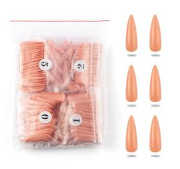 500pcsBag Professional False Nails Long Stiletto Tips Acrylic Press on Fake Nails Candy Colour Full Cover Nail Art Manicure4102763