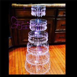 7 Tier Chandelier crystal cake stands Cupcake Tower Stand wedding Party Cake Tower wedding centerpieces 245s