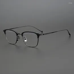Sunglasses Frames Handmade Titanium Eyeglasses Ultralight Men Square Glasses Frame Japanese Prescription Myopia Women GAFAS Spectacles
