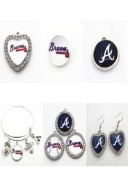 US Baseball Team Atlanta Dangle Charm DIY Necklace Earrings Bracelet Bangles Buttons Sports Jewellery Accessories9080849