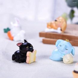 Decorative Figurines DIY Accessories Crafts Cake Ornament Kid's Toy Bonsai Decor Sleepy Animal Small Model Fairy Garden Landscape