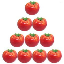 Party Decoration 10 Pcs Models Imitation Tomato Fake Figurine Food Modeling Ornament Po Prop Red Fruit Simulated Artificial