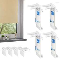 Hooks Curtain Rod Holder Clip Self Adhesive Clamp Hook Wall Roller Blind L Shaped Rolling Bracket Accessories