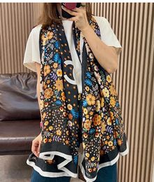 Luxury SILK Long Scarf Women New Arrival Designer Satin Floral Flower Printed Soft Neck rings Pashmina Shawls Scarves 180X90CM FREE