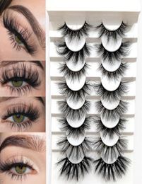 8Pairs 3D Mink Lashes Natural False Eyelashes Dramatic Volume Fake Makeup Eyelash Extension Mixed Styles Beauty11164483