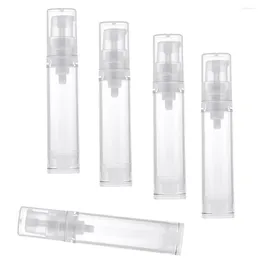 Makeup Brushes 5Pcs/0ml Refillable Empty Airless Lotion Pump Bottles Transparent