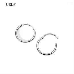 Hoop Earrings UELF 2024 Simple Stainless Steel Small For Women Men Cartilage Ear Piercing Jewellery Pendientes Hombre Mujer