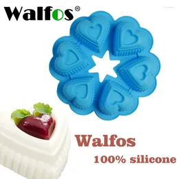 Baking Moulds WALFOS Heart Shape Silicone Cake Mould Muffin Cupcake Pan For Pastry Form Soap Chocolate Mould Decorating Tools