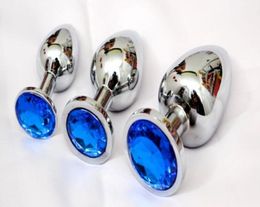 3pcs set Small Middle Large size Stainless steel metal Anal plug butt products hydrant backwoods men sex toy ass hole fun3209389