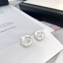Double G Designer Letter G LOGO Charm Stud Earring Pendant Necklace Bracelet Ring Set 925 Sterlling Silver Jewellery Men Women Valentine& 330A
