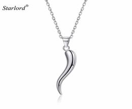 Pendant Necklaces Italian Horn Necklace 925 Sterling Silver 18quot Cable Chain CornicelloCornetto Amulet Jewelry P13274B8652993