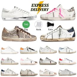 Top Quality Golden Sneakers Designer Dress shoes superstar dirty super star black white pink green ball star Women Mens des chaussures Trainers Sports Size 35-46