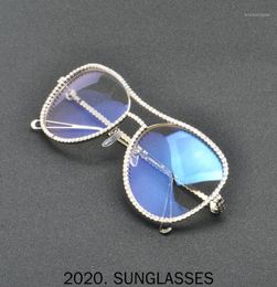 Sunglasses Luxury Rhinestone Women 2021 Small Oval Bling Diamond Sun Glasses Fashion Female Shades Round UV400 FML18107170