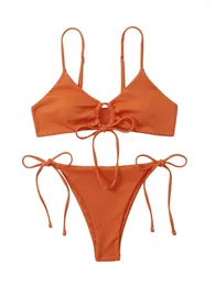 Women's Swimwear Women Bikinis Set Summer Bow Tie Thong Bikini Strapless Bathing Suit Swimsuit Beachwear