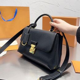 10A Fashion Madeleine Genuine Bags 25cm Messenger Bag Leather Removable Fashion Shoulder S-Lock Handbag Strap Purse Shoulder Letters Pl Xxhe