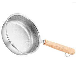 Pans 316 Stainless Steel Pan Omelette Frying Steak Honeycomb Non-stick (14cm) Nonstick Household Egg Wood For Eggs