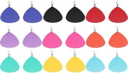 Selling Bright Color Pu Leather Big Water Drop Dangle Earrings Bohemia Statement Big TearDrop Pu Leather Earrings Jewelry Whol6738801