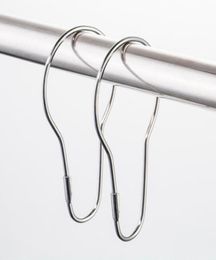 Shower Curtain Hooks Rings Bathroom Curtain Rustproof Stainless Steel Rings Hook Polished Chrome 1000pcs LX49687971590