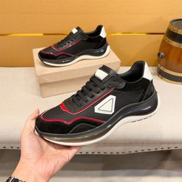 Fashion Designer High quality Black casual shoes for men and women ventilate Mesh comfort Leather splice Shock absorption all-match Sports shoes DD0506P 38-44 36